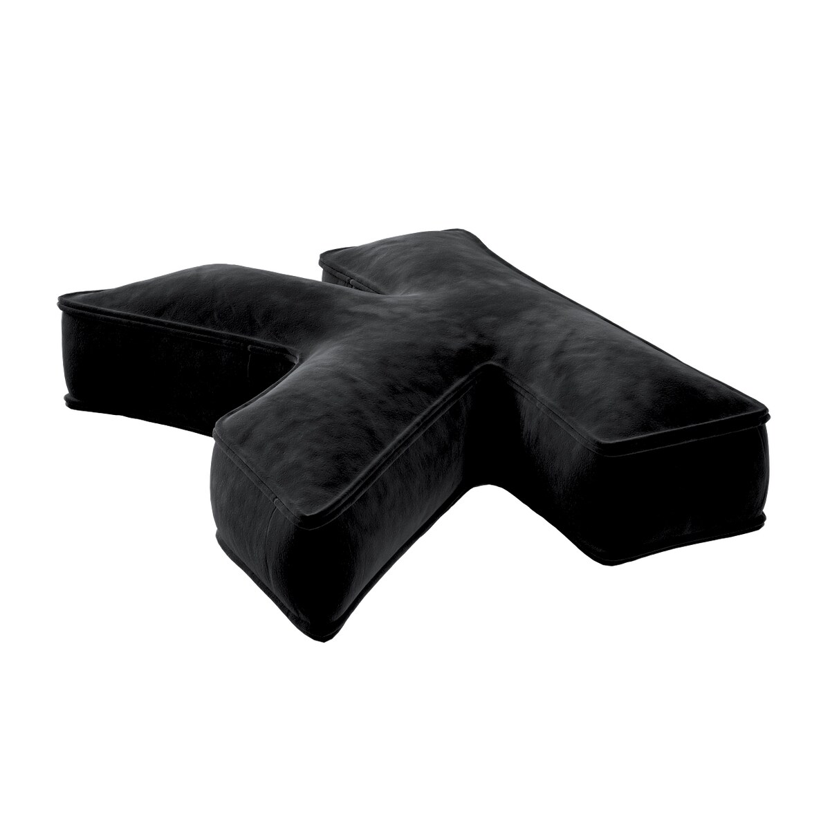 Poduszka literka K, głęboka czerń, 35x40cm, Posh Velvet