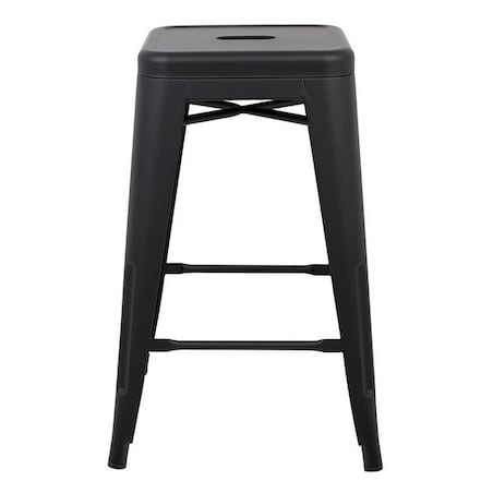 Czarny taboret uniwersalny Tower do industrialnych wnętrz