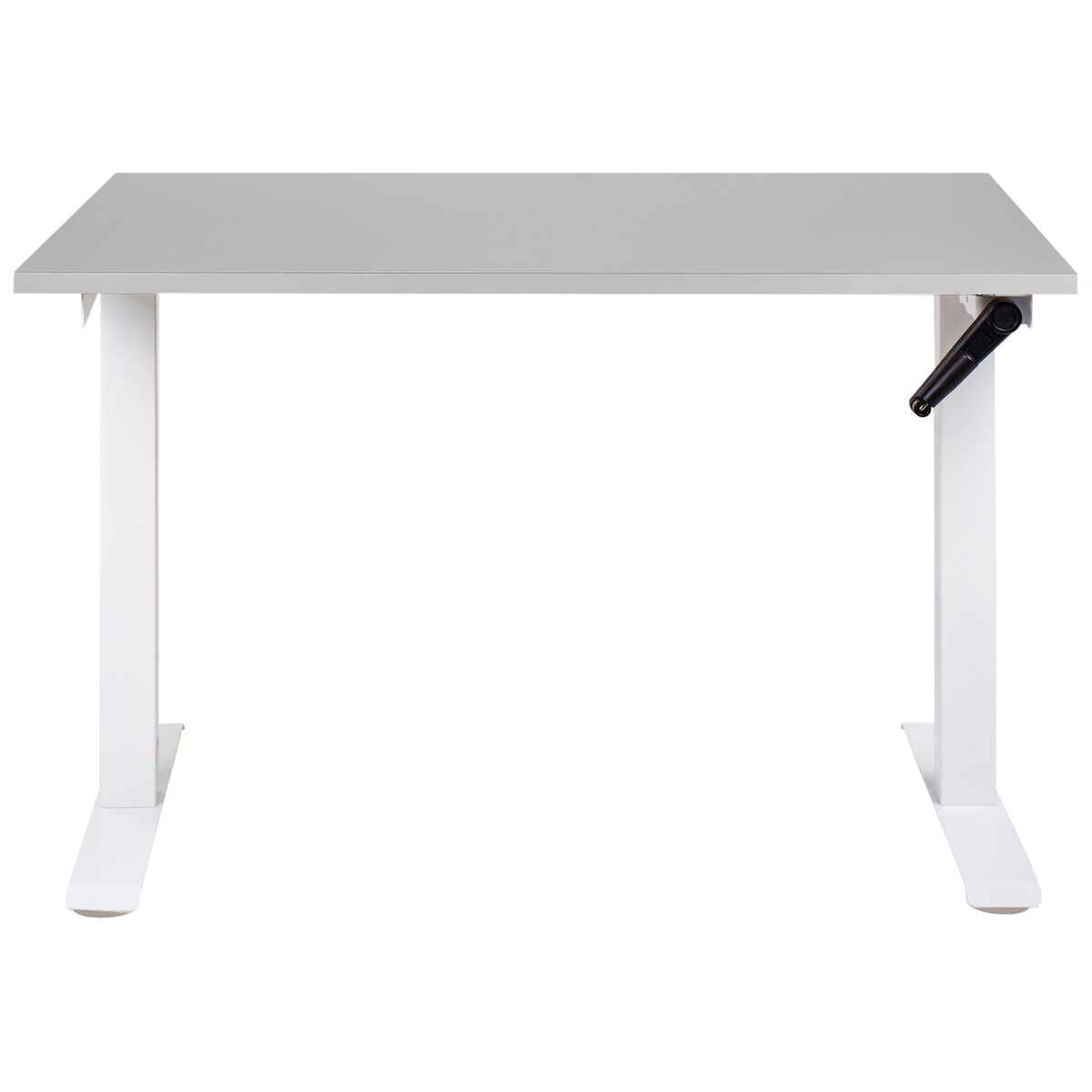 Biurko regulowane manualnie DESTINES 120 cm x 72 cm Szary/ biały