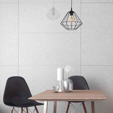 LAMPA wisząca COLIN MLP4789 Milagro metalowa OPRAWA druciana klatka ZWIS industrialny czarny