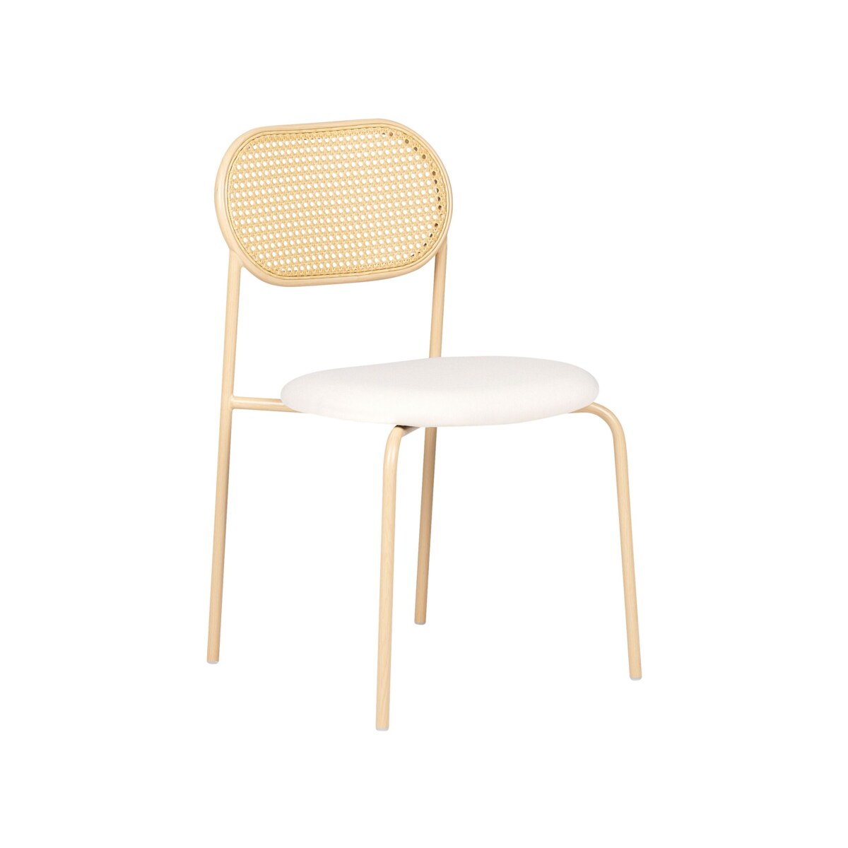 Zestaw 2 krzeseł do jadalni ADAVER Metal Jasnobrązowy