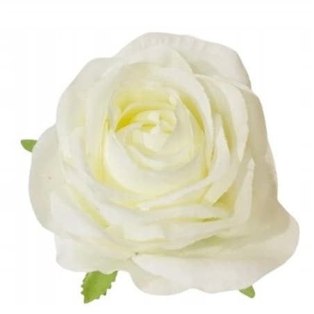 6x Róża sztuczna wyrobowa do wiązanek główka pąk cmentarz kwiaty BIAŁA duża