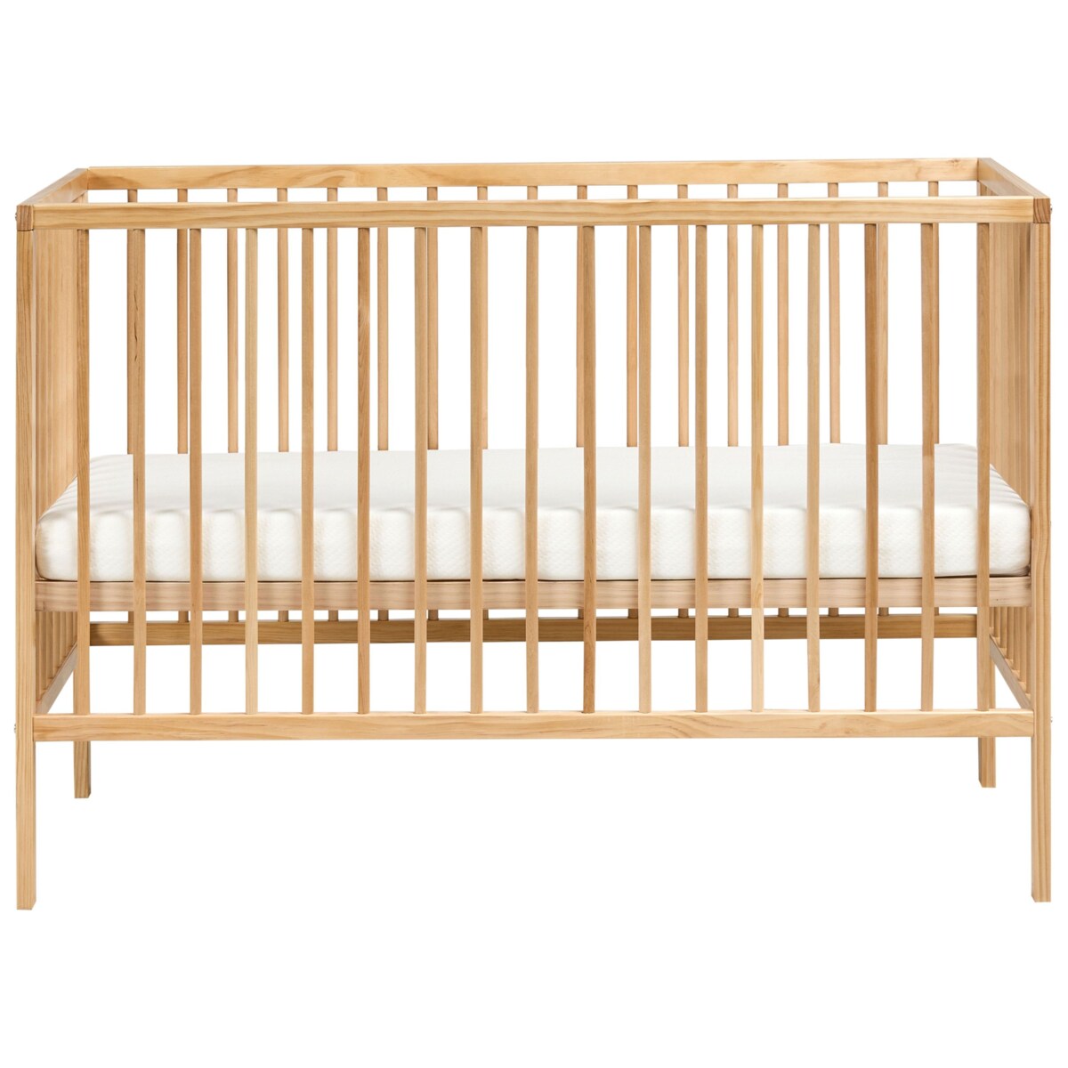 Łóżeczko dziecięce Drewno sosnowe BELENGER 60 x 120 cm Jasnobrązowy