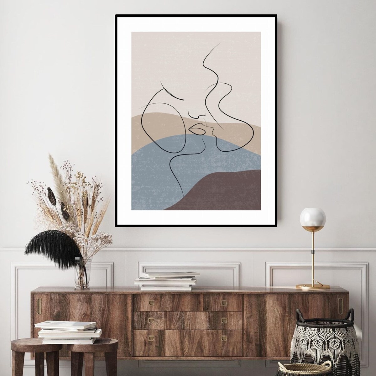 Poster Story, Plakat, Obraz - Linearny Pocałunek No1, wymiary 42 x 60 cm