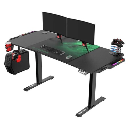 Biurko gamingowe LEVEL V2 LED zielone