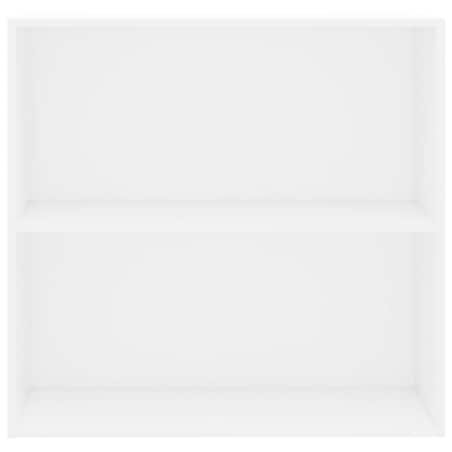 vidaXL Regał, biały, 80x30x76,5 cm, materiał drewnopochodny