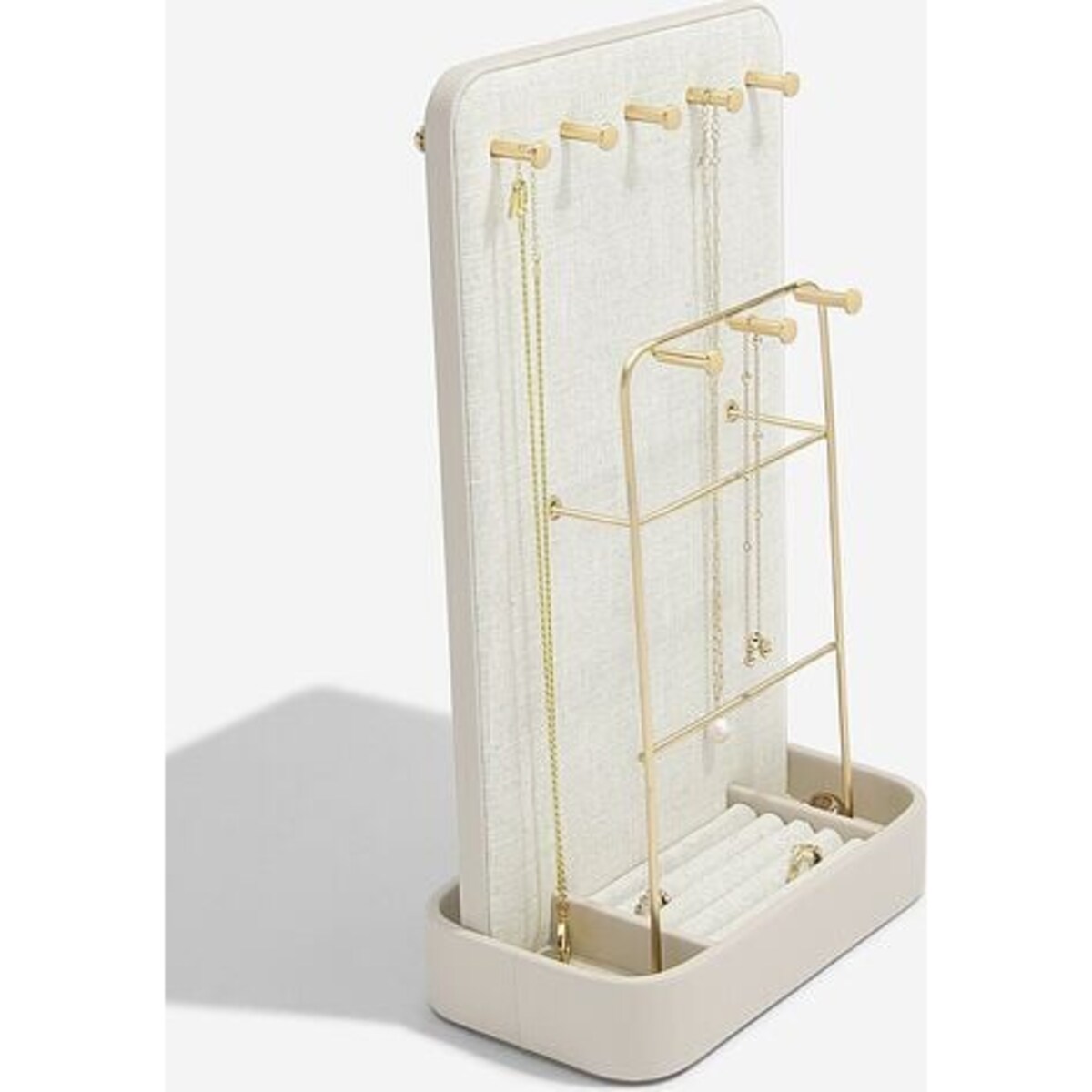 Stojak na biżuterię Stackers All-In-One jasnobeżowy lniany