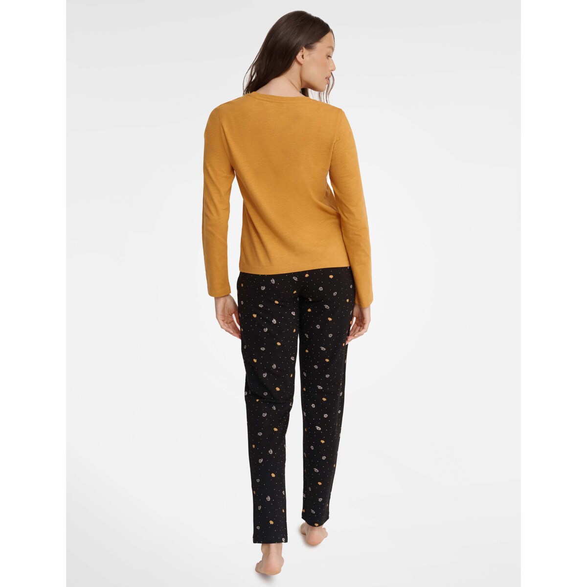 Piżama Grind 40932-18X Musztardowo-Czarna Musztardowo-Czarny, XXL