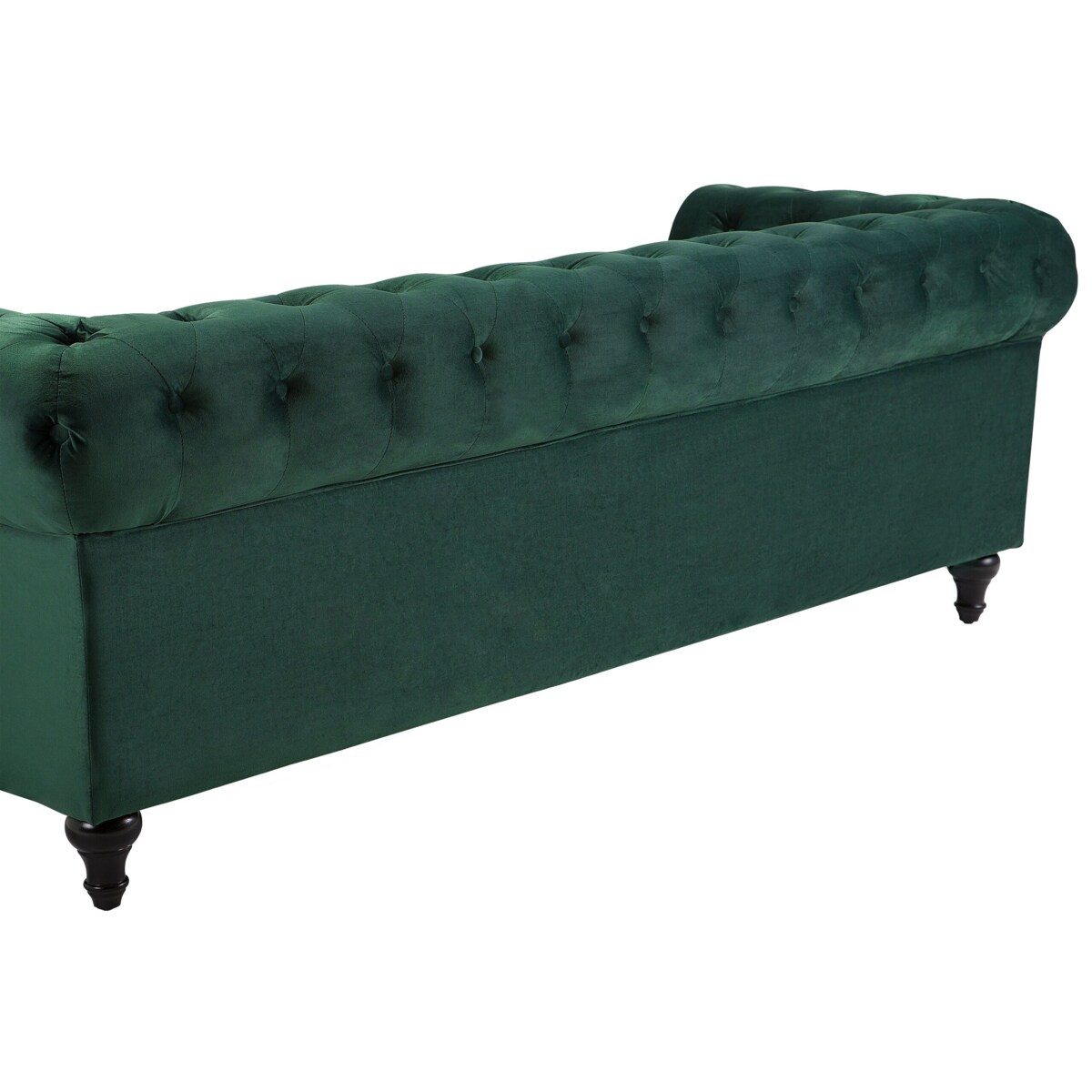 Sofa 3-osobowa welurowa zielona CHESTERFIELD