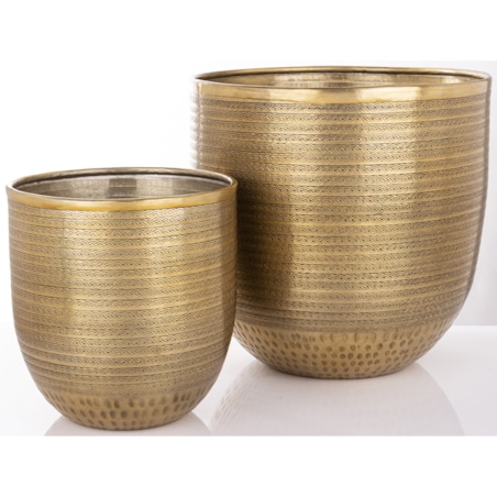 Osłonka 2 szt. metalowa, 21x45x31 cm postarzana, stare złoto