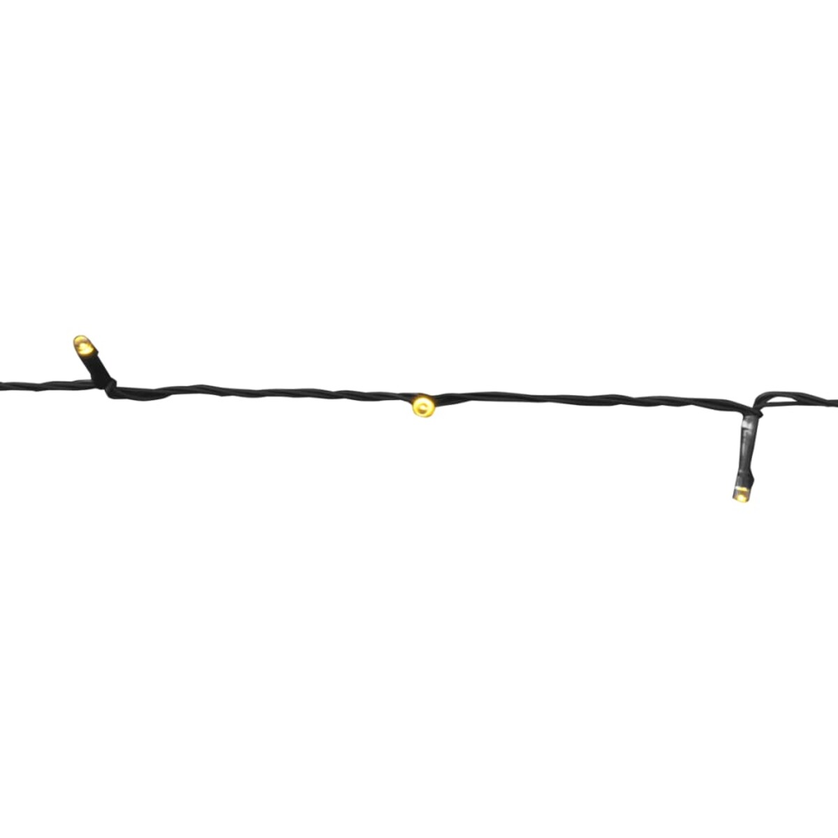 vidaXL Lampki solarne LED, 2 girlandy lampek, ciepły biały