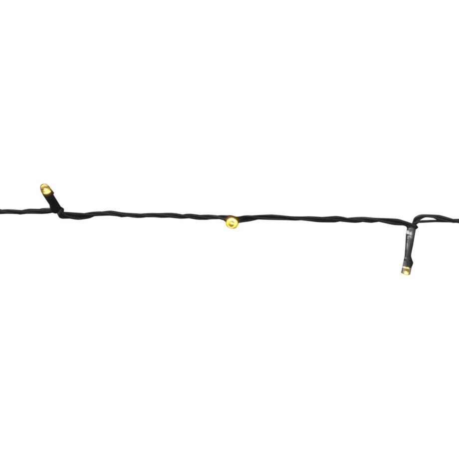 vidaXL Lampki solarne LED, 2 girlandy lampek, ciepły biały