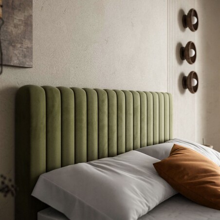 Łóżko kontynentalne JANELLE z materacem bonellowym, 140x200, RV 215, topper