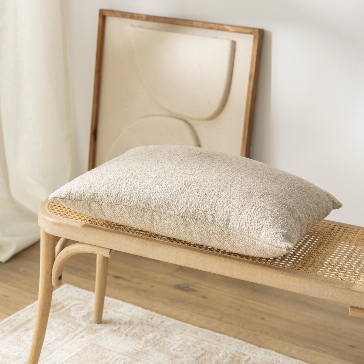 Poszewka Kinga na poduszkę prostokątną 60x40 beżowy melanż