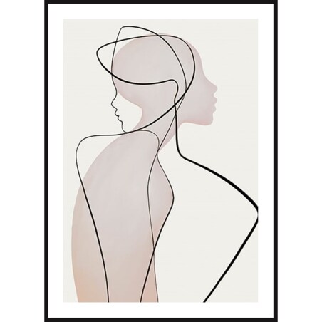 Poster Story, Plakat, Obraz - Kobiece Kształty w Konturach No1, wymiary 60 x 84 cm