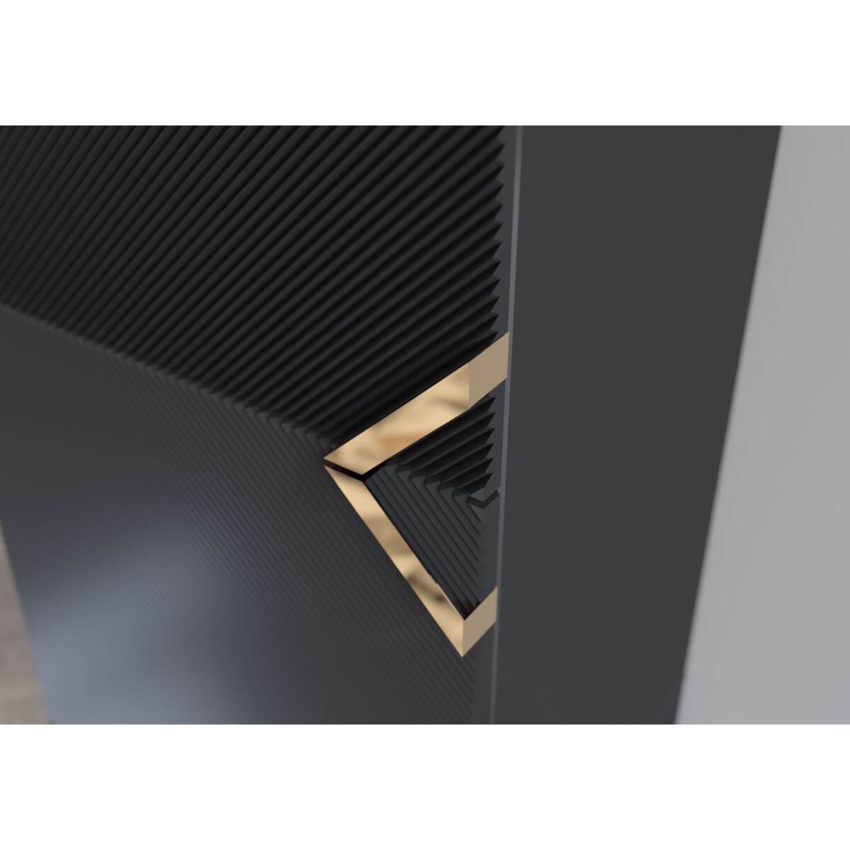 Drewniana komoda Visby DEMI HIGH 2D / kolor czarny / szer. 50,5 cm