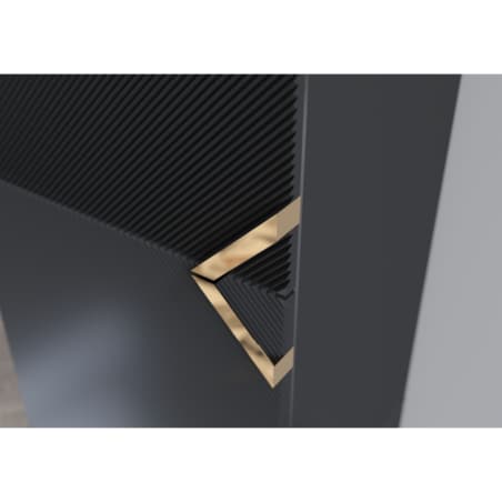 Drewniana komoda Visby DEMI HIGH 2D / kolor czarny / szer. 50,5 cm