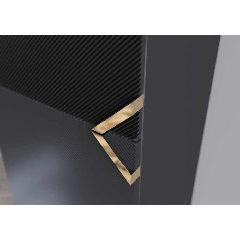 Drewniana komoda Visby DEMI HIGH 2D / kolor czarny / szer. 50,5 cm