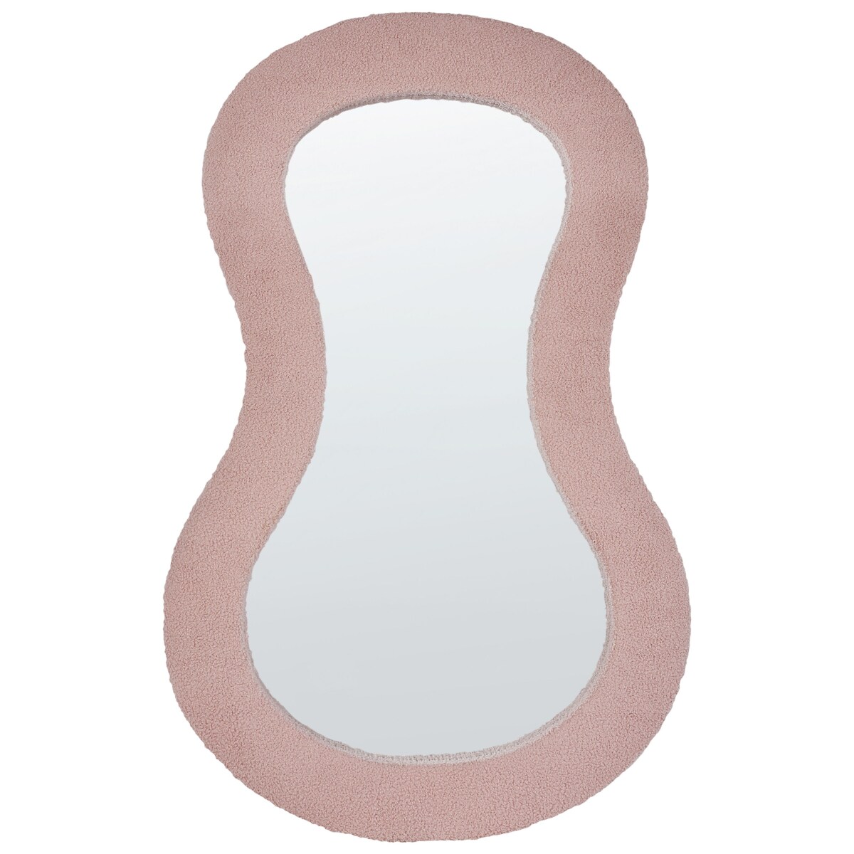 Lustro ścienne boucle 70 x 112 cm różowe PLANCHEZ