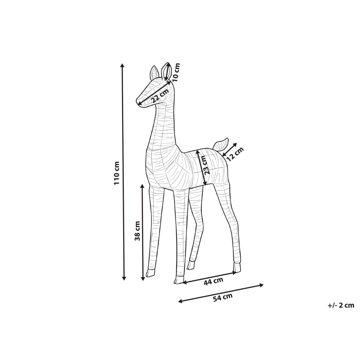 Dekoracja świąteczna LED AKUREYRI Renifer 110 cm Złoty