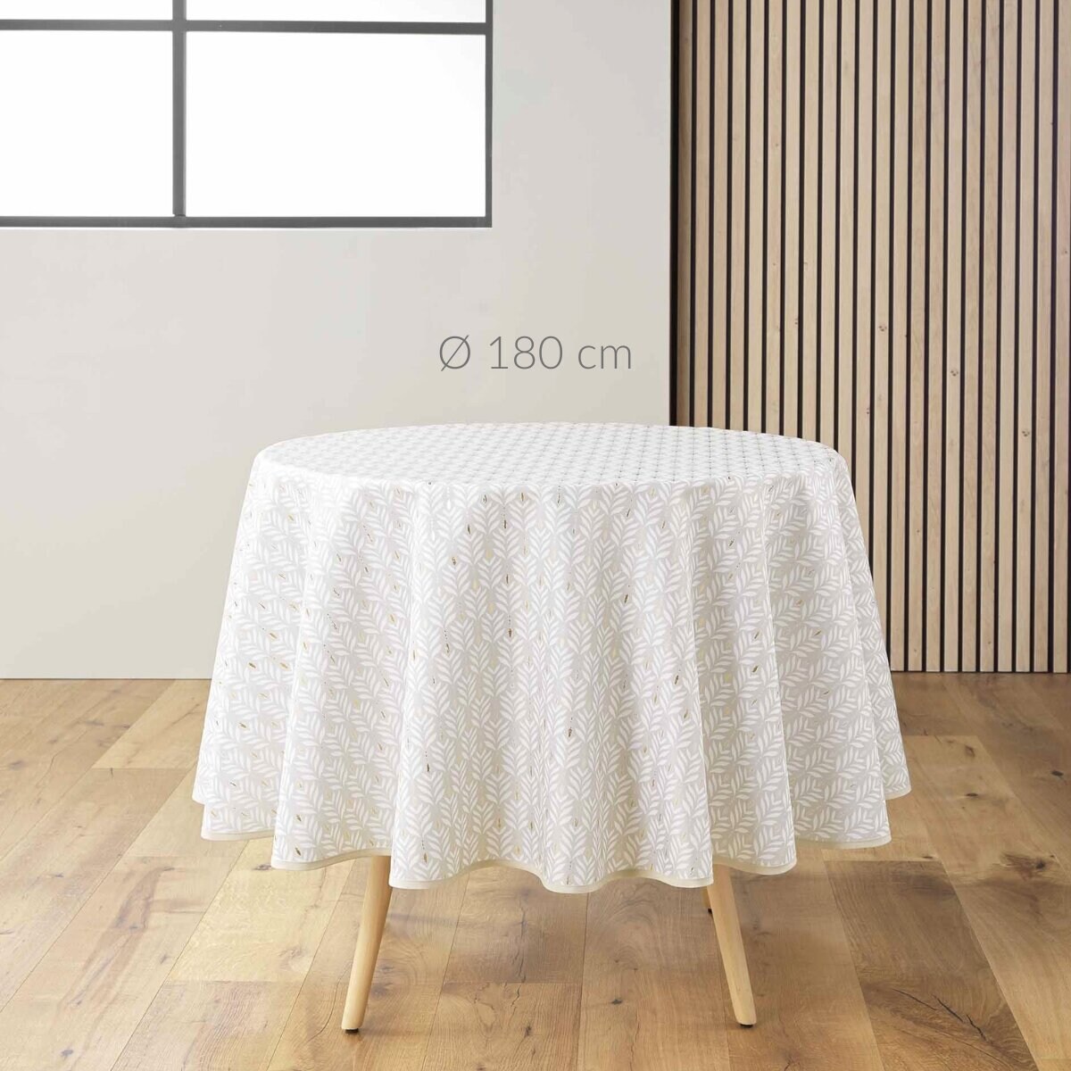 Okrągły obrus z błyszczącym wzorem, Ø 180 cm