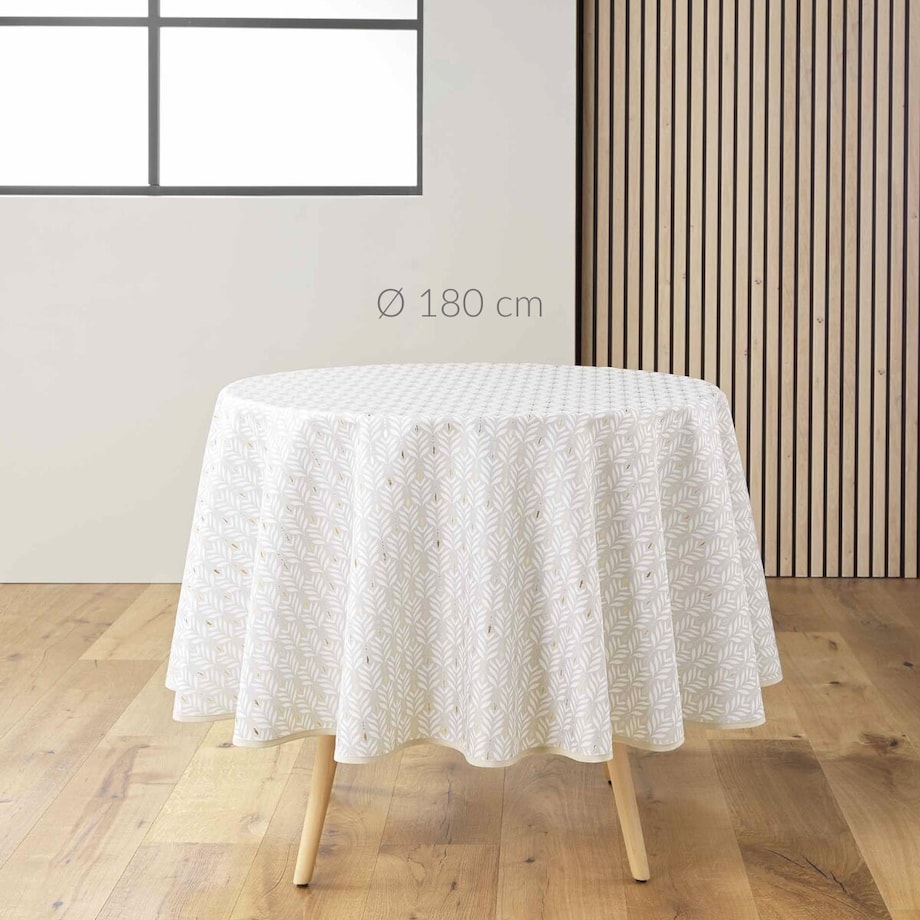 Okrągły obrus z błyszczącym wzorem, Ø 180 cm