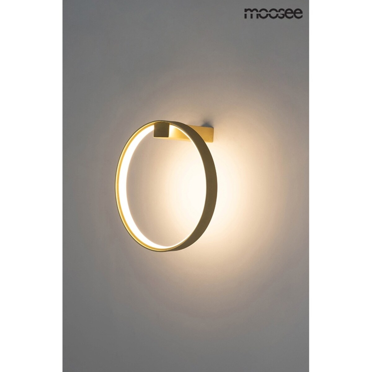 Ścienna lampa ring CIRCLE WALL kinkiet LED 13W 3000K złoty