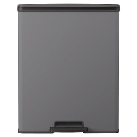 Curver Podwójny kosz na śmieci Deco z pedałem, 26 L+26 L, szary