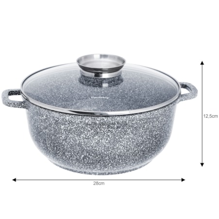 Zestaw 3 garnków z powłoką marmurową 2.3/4.5/6.8L 6 elementów KLAUSBERG