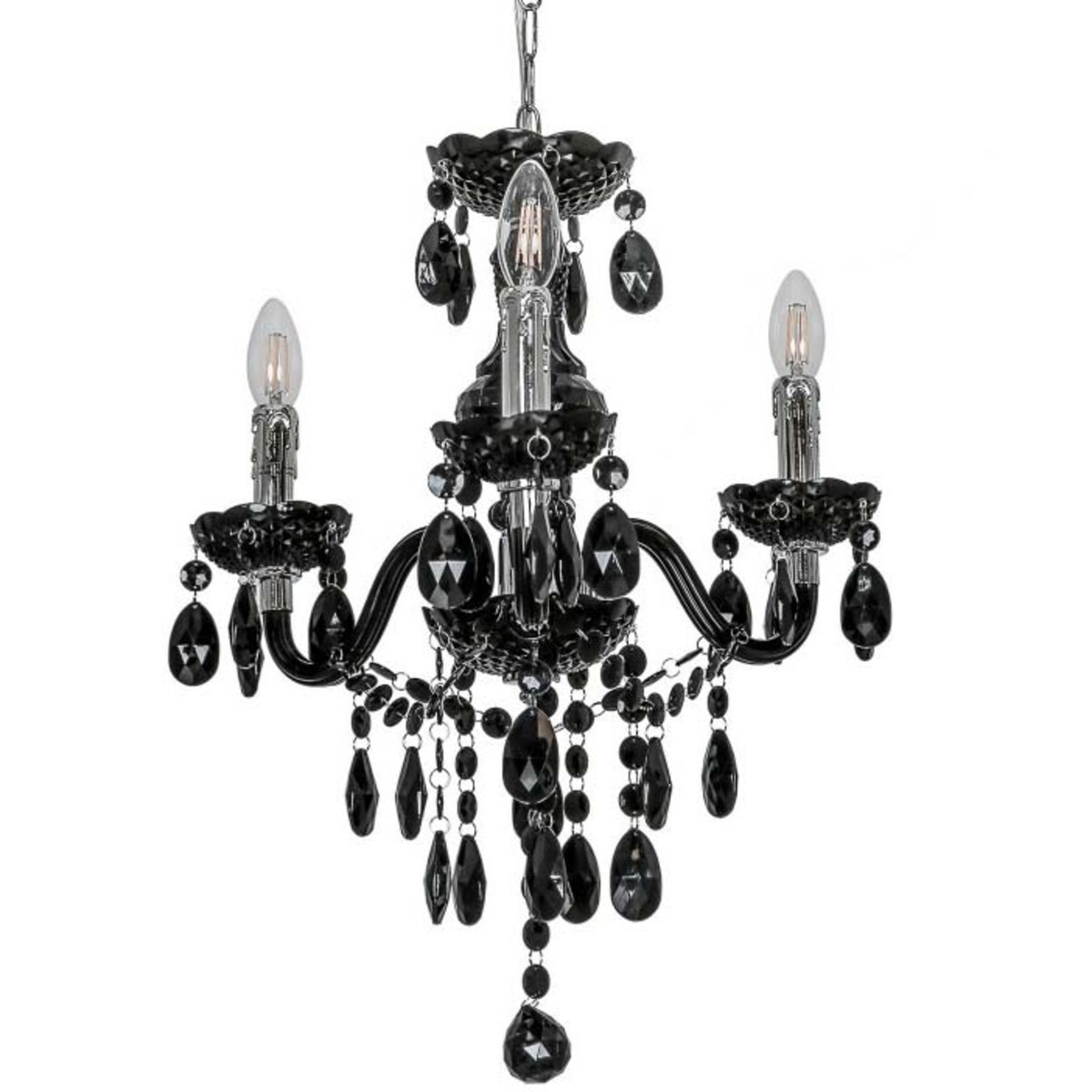 Pałacowa lampa wisząca Whiz L.90690/3BL czarny żyrandol na łańcuchu nad stół