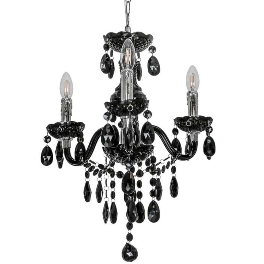 Pałacowa lampa wisząca Whiz L.90690/3BL czarny żyrandol na łańcuchu nad stół