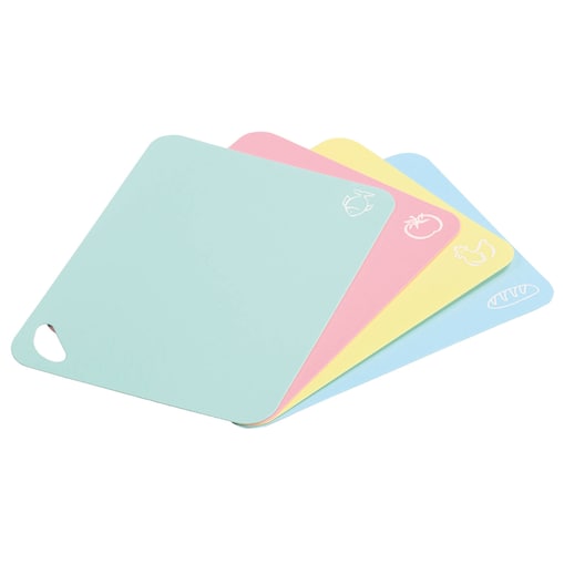 Zestaw pastelowych mat do krojenia, 4 sztuki, 38 x 29 cm, Kesper