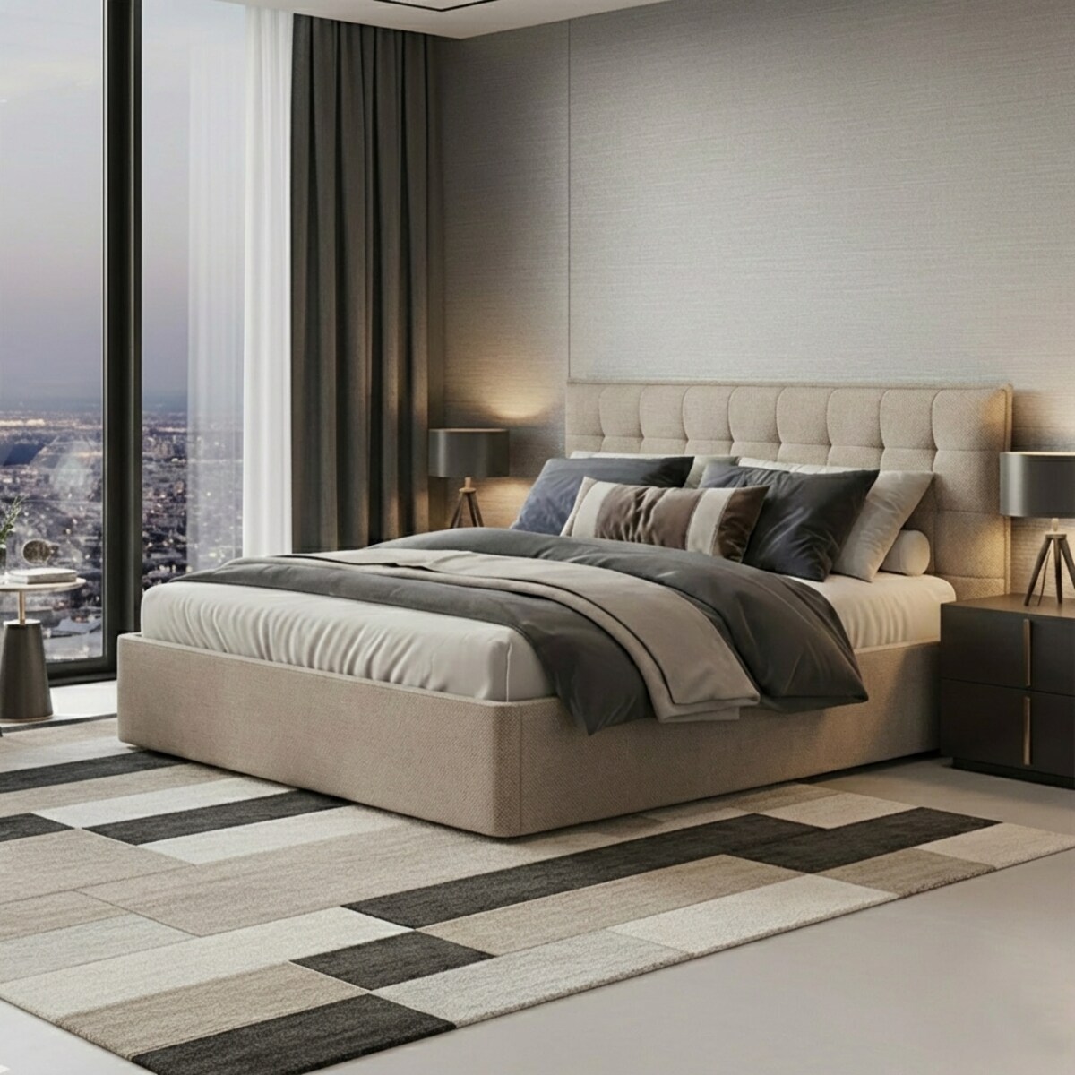 Łóżko Tapicerowane Consul 140X200 Stelaż Pojemnik Na Pościel Wind 05