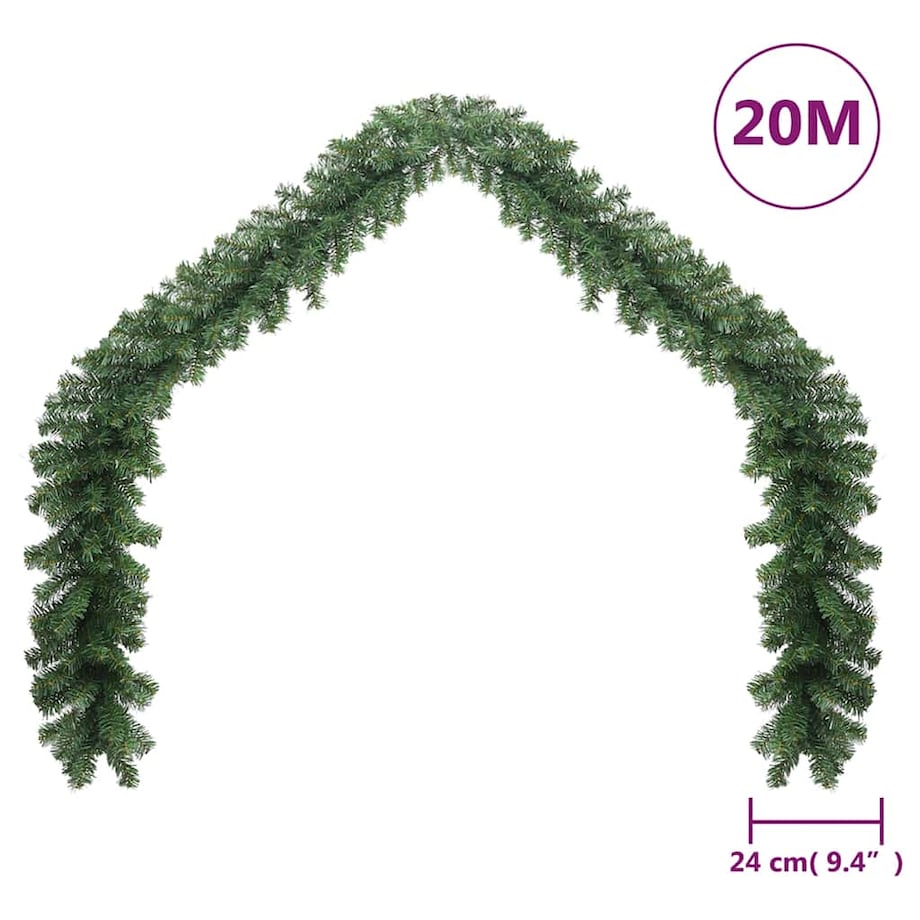 vidaXL Girlanda choinkowa z PVC, 20 m