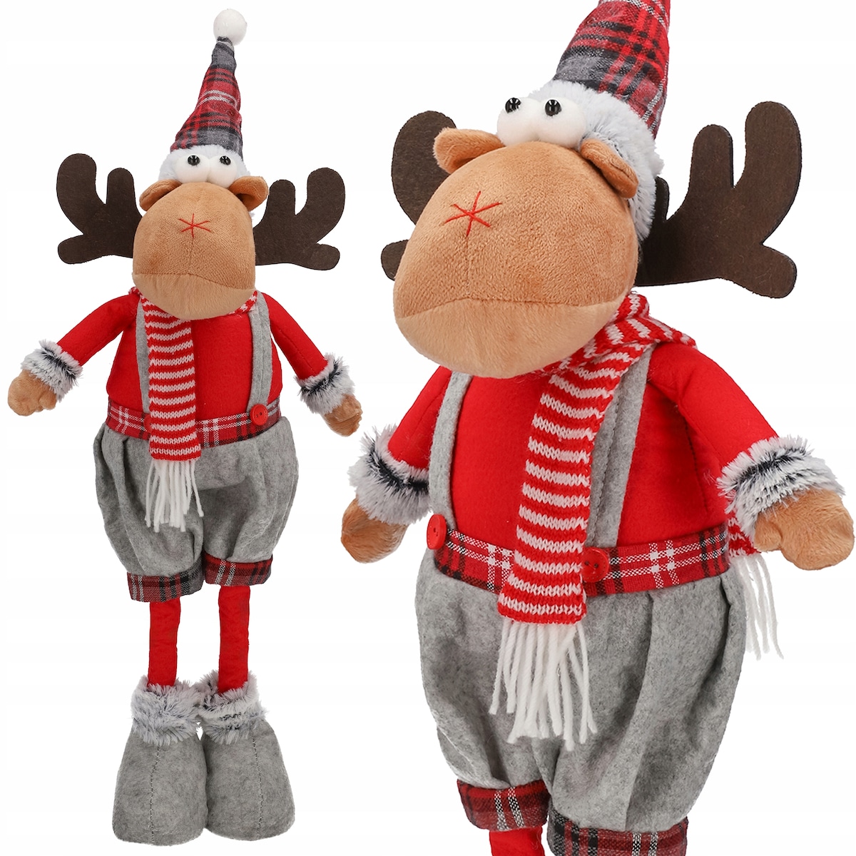 RENIFERY świąteczny ŁOŚ dekoracja para świąteczna skrzaty gnom ozdoba