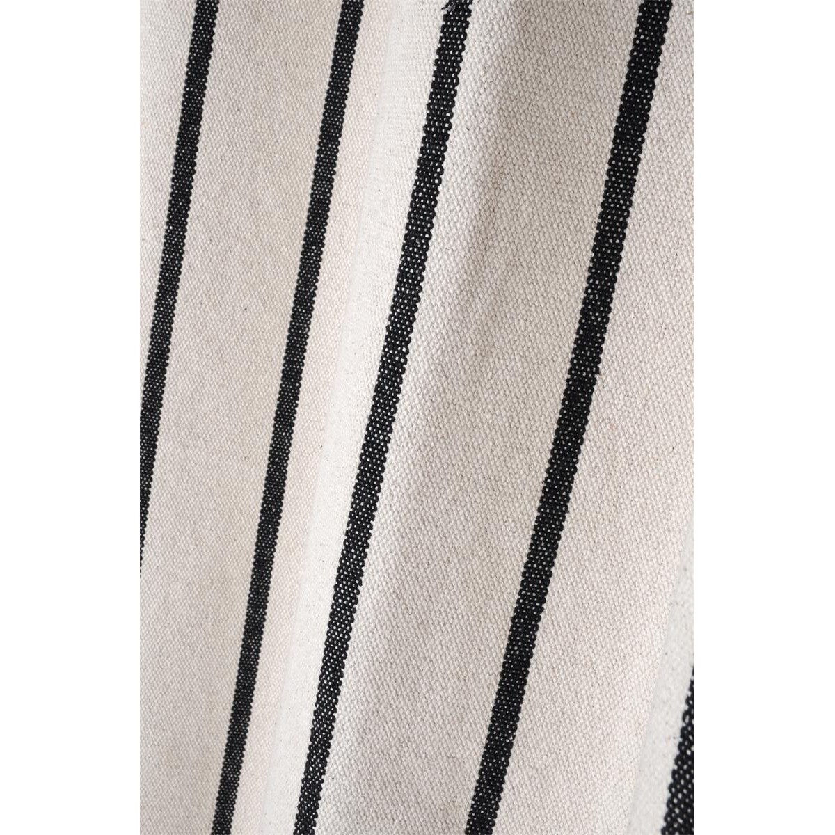 Bawełniana zasłona na przelotkach TROP czarne paski, 135 x 260 cm