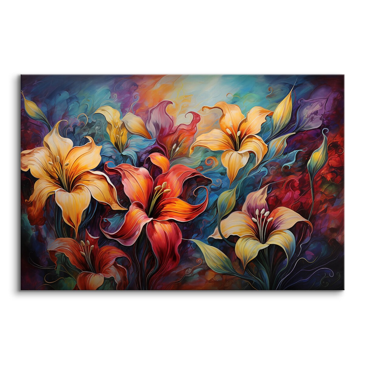 Obraz Do Salonu Sypialni Tropikalne Kwiaty Natura Rośliny Abstrakcja 120x80cm