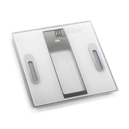 Waga łazienkowa analizująca masę ciała biała Tabea, 30 x 30 x 1.7 cm, ADE
