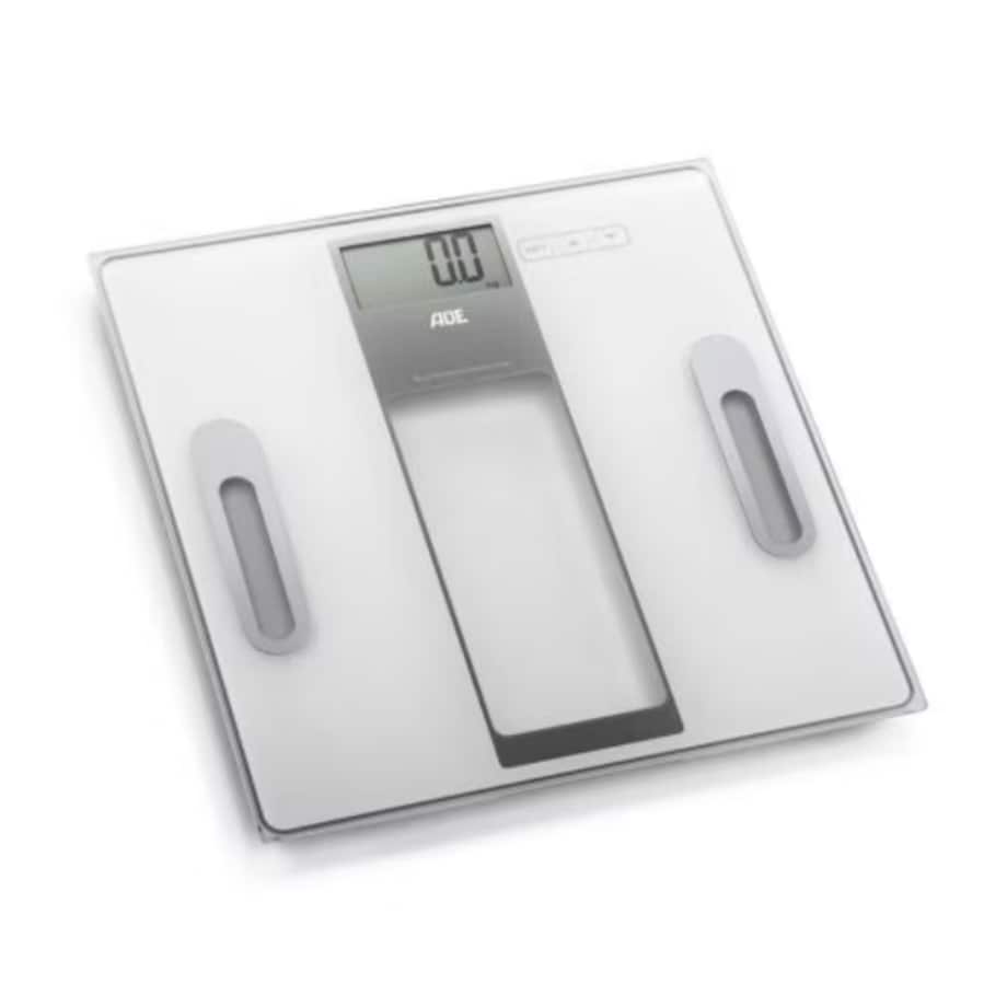 Waga łazienkowa analizująca masę ciała biała Tabea, 30 x 30 x 1.7 cm, ADE