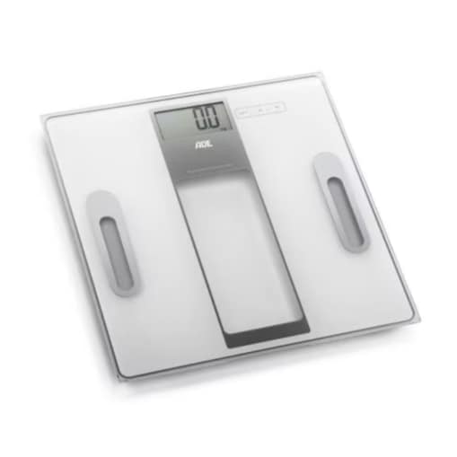 Waga łazienkowa analizująca masę ciała biała Tabea, 30 x 30 x 1.7 cm, ADE