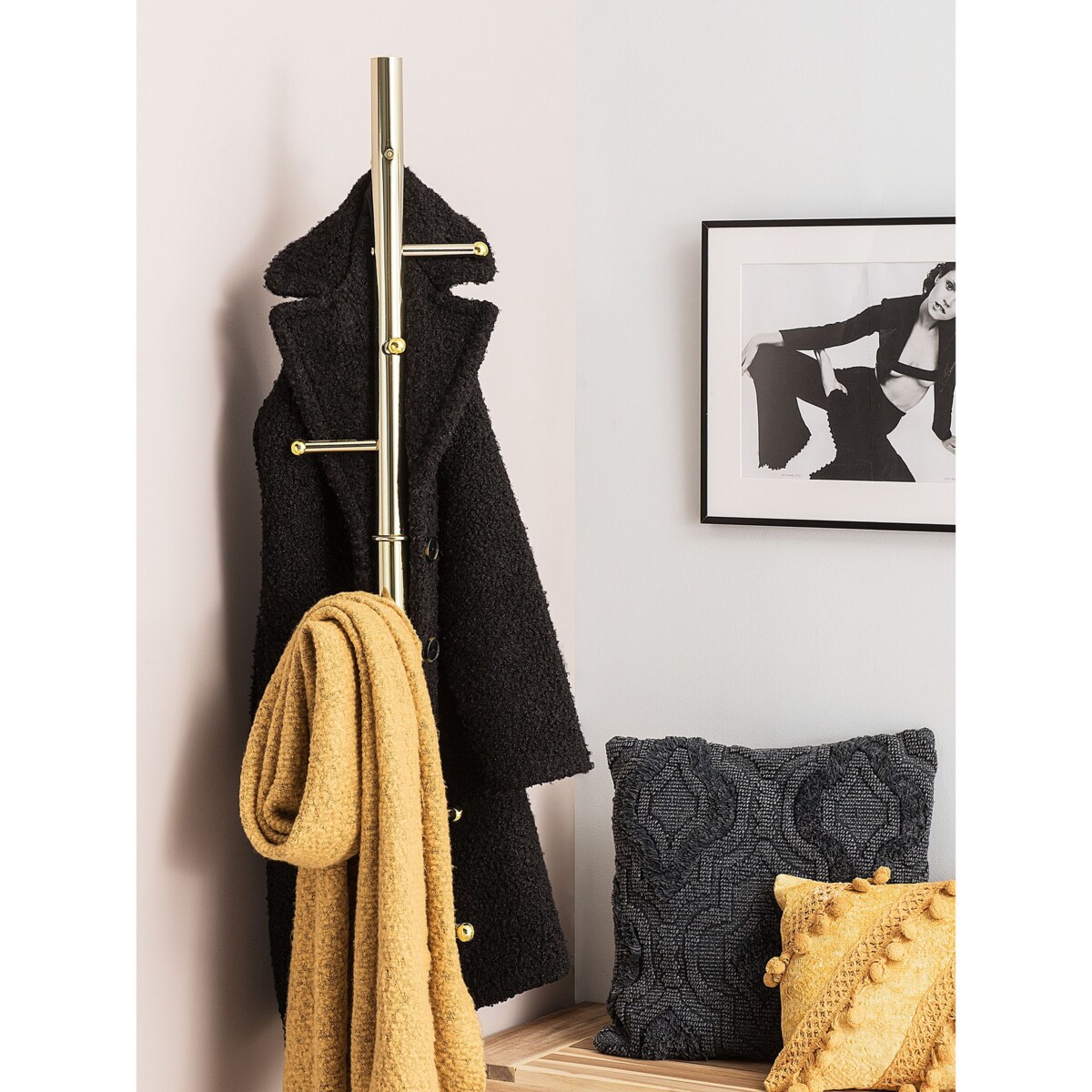 Wieszak złoty CLOVIS