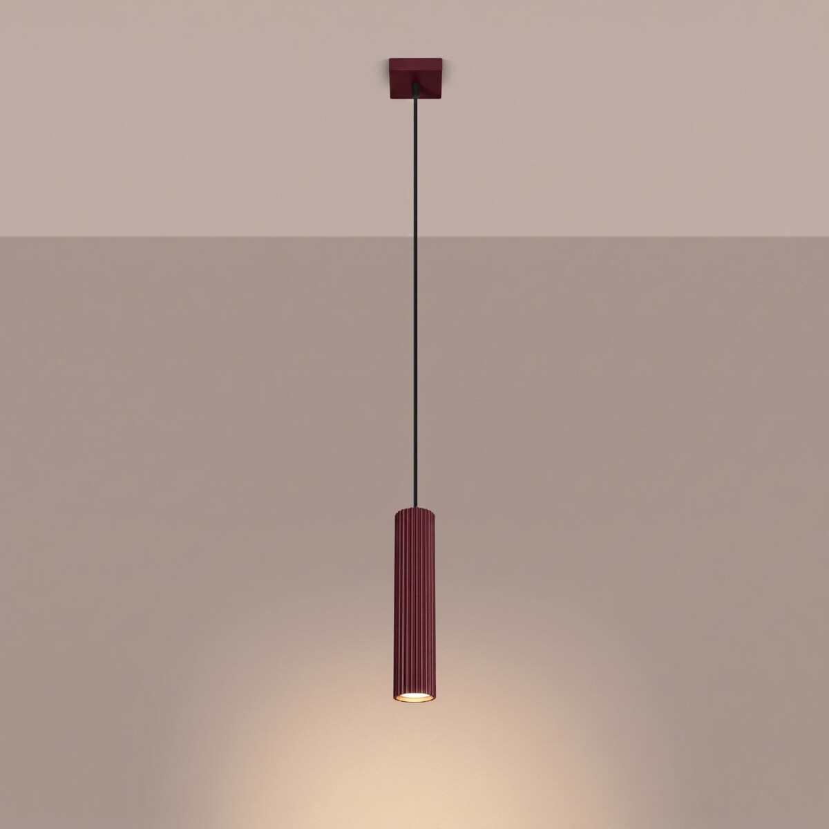 Lampa wisząca KARBON 1 burgund