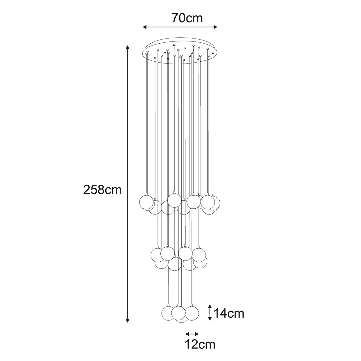 Lampa wisząca KP-32 z serii ASPEN