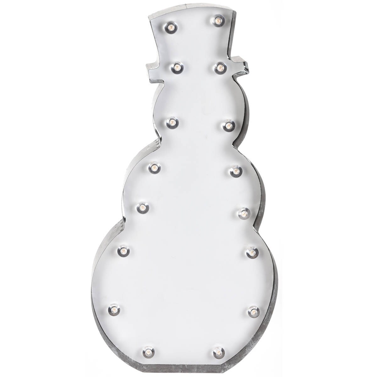 Dekoracja z oświetleniem LED: bałwanek