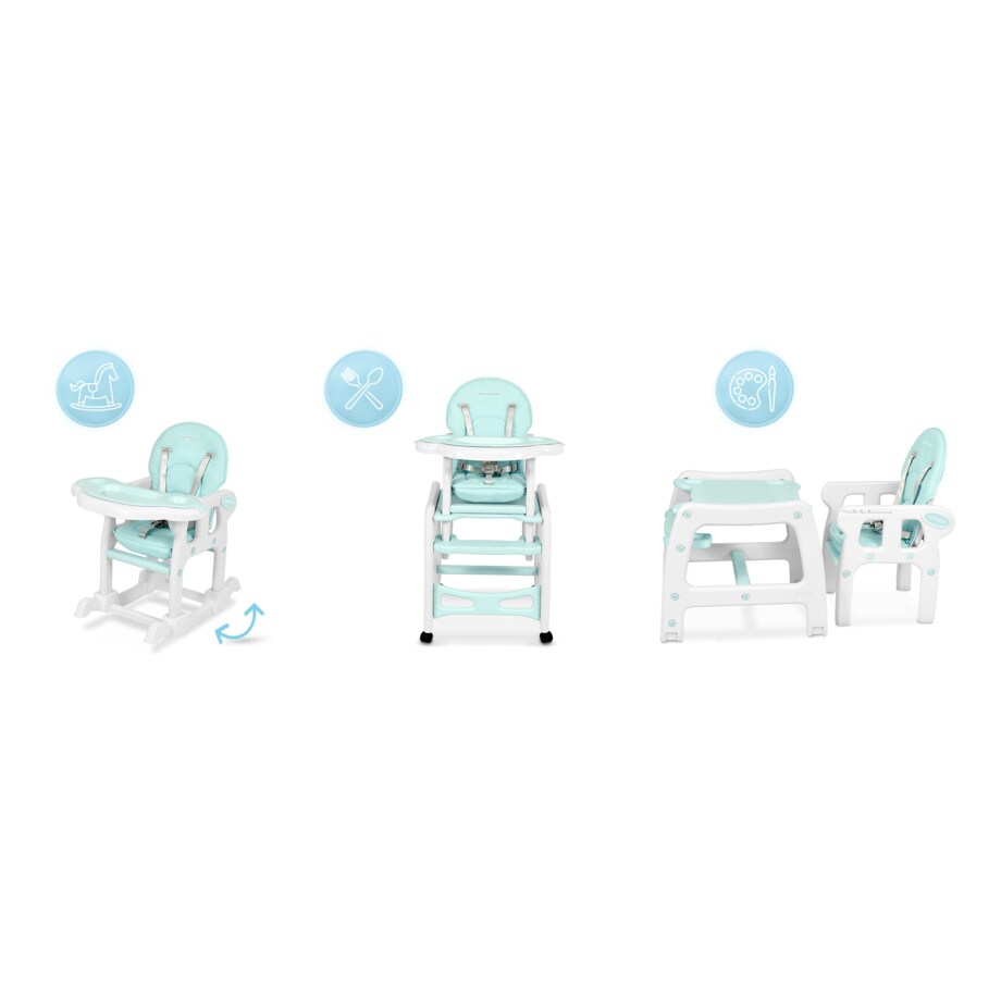 Krzesełko do karmienia sinco dla dzieci składane taca Ricokids + śliniak