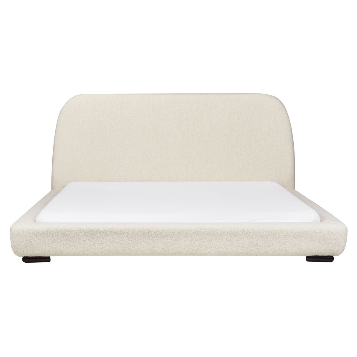 Łóżko boucle 180 x 200 cm beżowe ROISEL