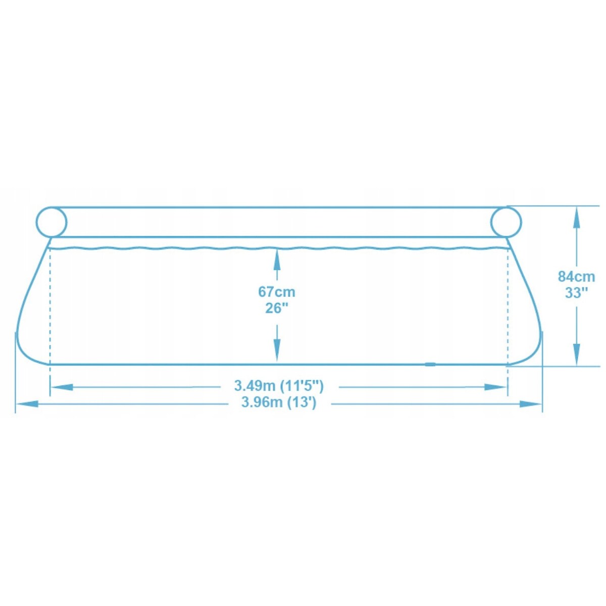 Basen ogrodowy rozporowy 396x84 cm 1w1 BESTWAY