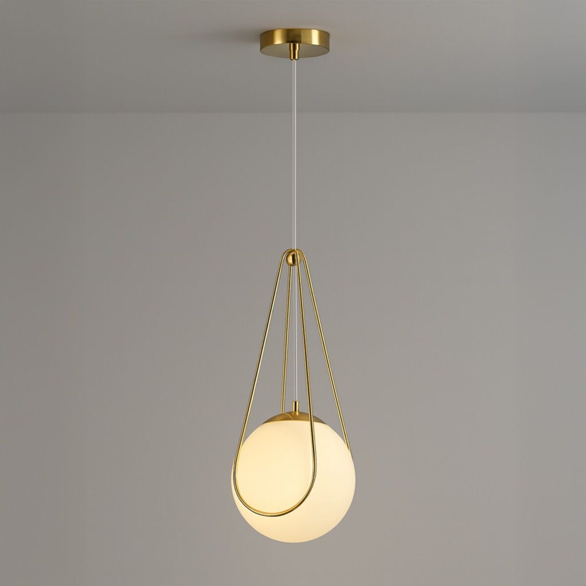 Lampa Sufitowa Wisząca App1793-1Cp Biały, Szkło