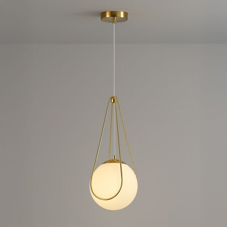 Lampa Sufitowa Wisząca App1793-1Cp Biały, Szkło