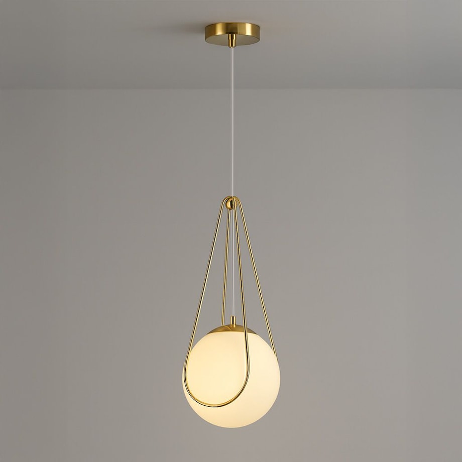 Lampa Sufitowa Wisząca App1793-1Cp Biały, Szkło